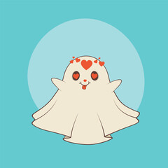 Valentine ghost with heart