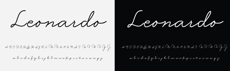 Hand drawn calligraphic vector monoline font. Distress signature letters. Modern script calligraphy type. ABC typography latin signature alphabet.