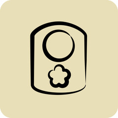 Icon Baby Bib. suitable for Kids symbol. hand drawn style. simple design editable. design template