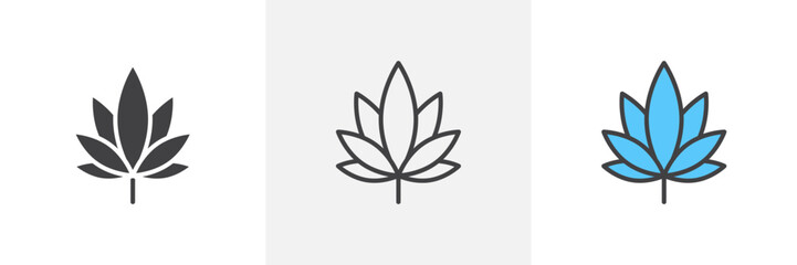 Marijuana Isolated Line Icon Style Design. Simple Vector Illustration - obrazy, fototapety, plakaty