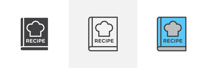Recipe Book Isolated Line Icon Style Design. Simple Vector Illustration