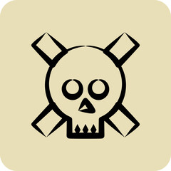 Icon Dangerous. suitable for Security symbol. hand drawn style. simple design editable. design template