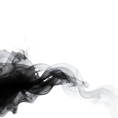 black and white smoke on white