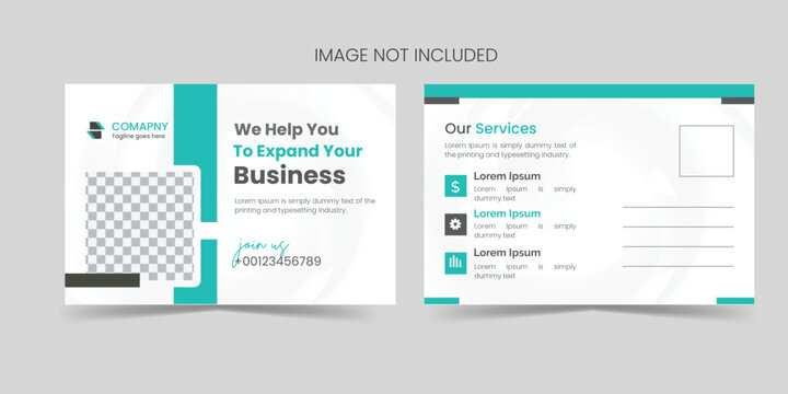 Corporate vector  business post card design template