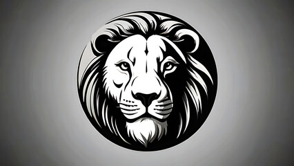 Lion Head Logo Vector Template Illustration Graphic Design