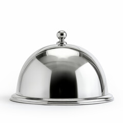 A silver dome with a ring on top