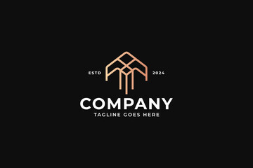 letter A bird wing and home minimalist logo for real estate and boutique business brand identity