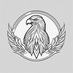 [Graceful Eagle: Majestic Wings Line Art Logo Design]