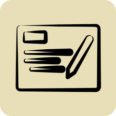 Icon Identity. suitable for Branding symbol. hand drawn style. simple design editable. design template