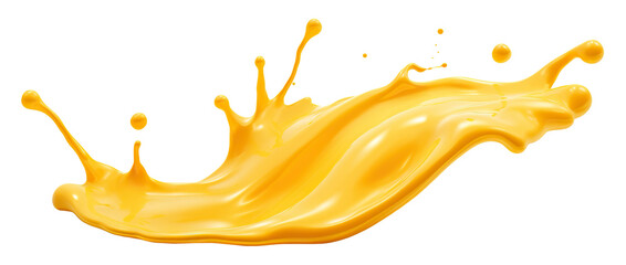 Fototapeta premium Delicious melted cheese splash cut out