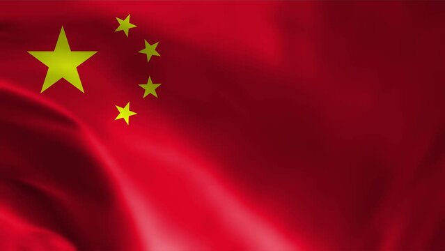 China Waving Flag, China Flag, Chinese Flag Waving Animation, China Flag 4K Footage, Chinese