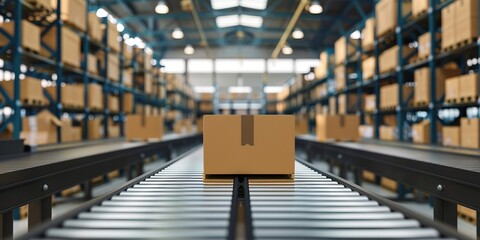 Box Package in Conveyor Belt
