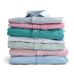 Folded Office Shirts Clothes isolated on transparent background