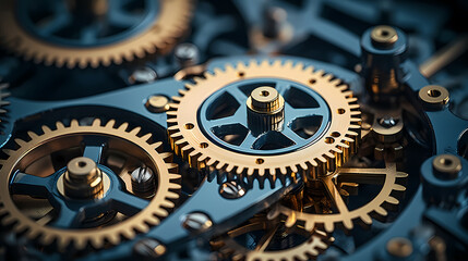 A series of interrelated gears symbolizes the synergy between different elements of a well-functioning system