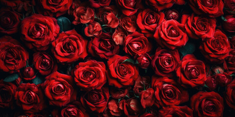 Red roses background