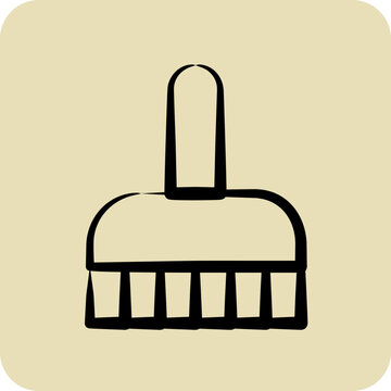 recommend clip art: Icon Cleaning Brush. suitable for Kids symbol. hand drawn style. simple design editable. design template