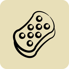Icon Sponge. suitable for Kids symbol. hand drawn style. simple design editable. design template
