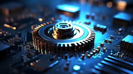 Gears and mechanisms background, industrial innovation, gears and gears working together
