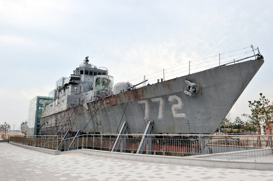Cheonan warship at the West Sea Protection Hall in Pyeongtaek-si, South Korea.    