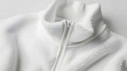 Blank white fleece half zip sweatshirt mockup