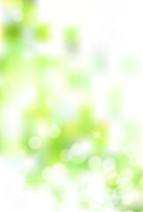 Obraz premium 新緑 空 水彩 背景