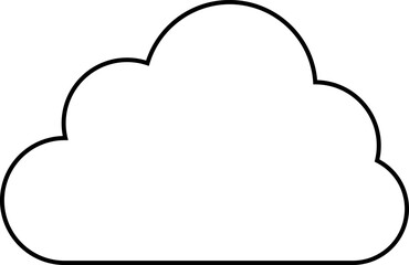 Clouds line icon. Storage solution UI, web element, networking, databases, software sign, cloud and meteorology symbol concept. Vector isolated illustration.