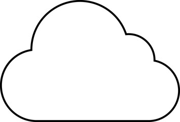 Clouds line icon. Storage solution UI, web element, networking, databases, software sign, cloud and meteorology symbol concept. Vector isolated illustration.