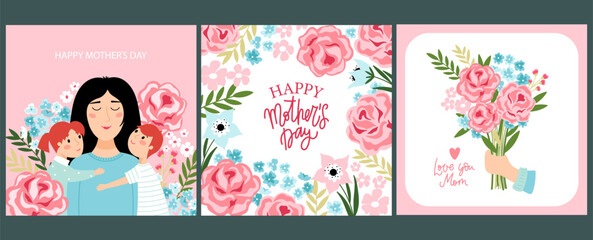 Mothers day card design collection - 750367615