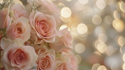 Whimsical Elegance: Rustic wedding flowers dance gracefully in dreamy bokeh.