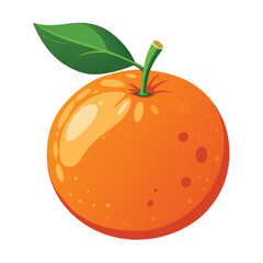Ripe Clementine Fruit Illustration on White Background
