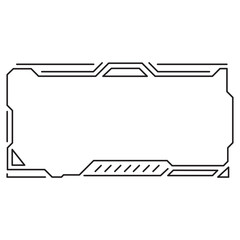 futuristic frame transparent background