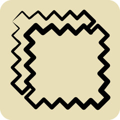 Icon Cloth. suitable for education symbol. hand drawn style. simple design editable. design template