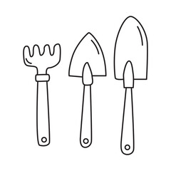 shovel doodle icon transparent background