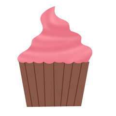 cupcake isolated on white