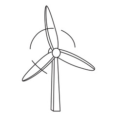 windmill doodle icon tramsparent background