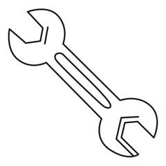 wrench doodle icon transparent background