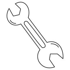 wrench doodle icon transparent background