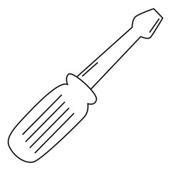 screwdiver doodle icon transparent background