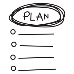 plan book doodle icon transparent background