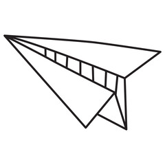 plane paper doodle icon transparent background