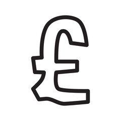 Obraz premium pound currency symbol icon transparent background