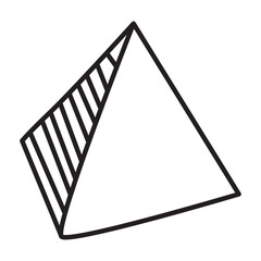 pyramid doodle icon transparent background