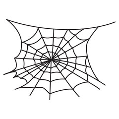 spider web doodle icon transparent background
