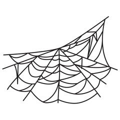 spider web doodle icon transparent background