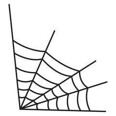 spider web doodle icon transparent background
