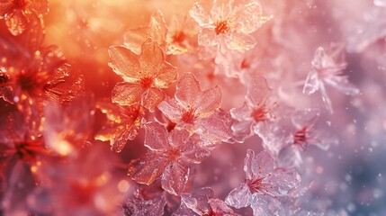 Frosty Elegance: Sakura petals dance gracefully in the icy air, their elegance heightened by the chill of winter.