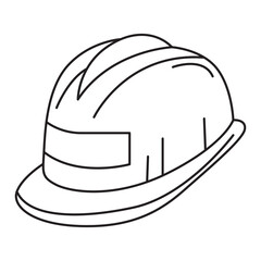 hard hats doodle icon transparent background