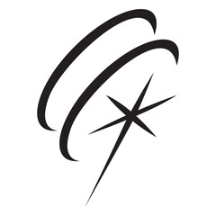 Y2k graphic element with transparent background