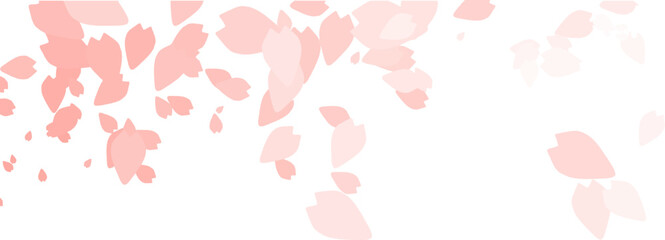 vector art heart made of soft pink hearts with sakura petals shaped for background and card decoration