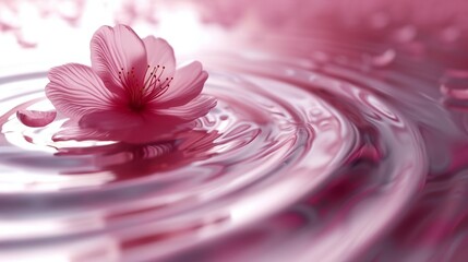 Naklejka na ściany i meble Sakura Serenity: Extreme macro captures Sakura petals in mesmerizing swirls.
